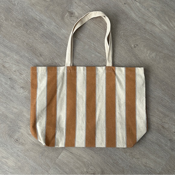Sezane Striped Beach Tote Bag - Picture 2 of 2